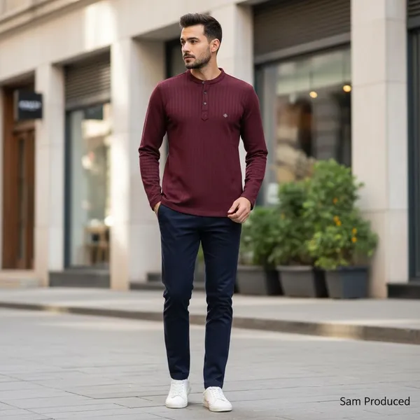 Maroon_Imp_Cotton_Jacquard_Henley_T-Shirt_For_Men
