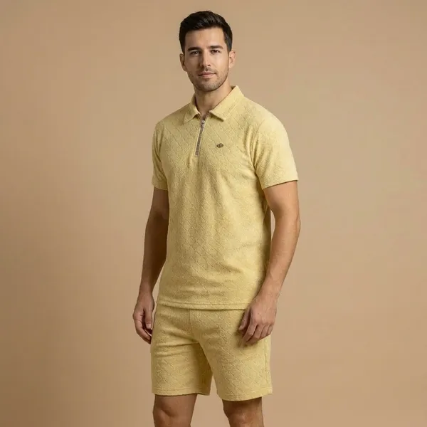 Yellow_Imp_Cotton_Jacquard_Co-Ord_Set_For_Men