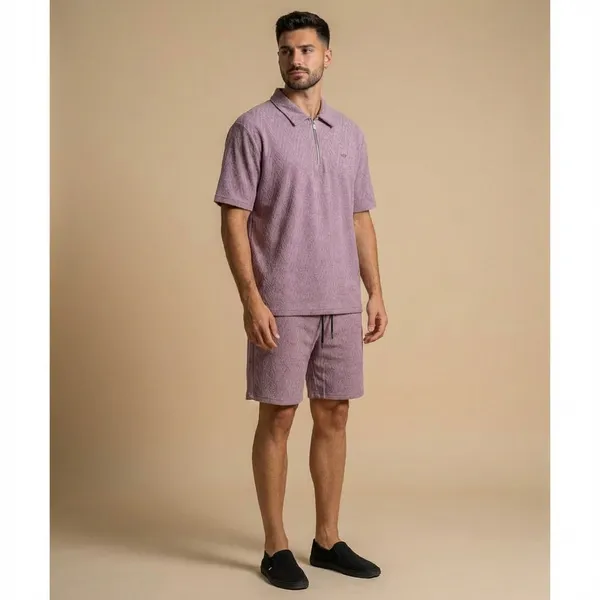 Purple_Imp_Cotton_Jacquard_Co-Ord_Set_For_Men