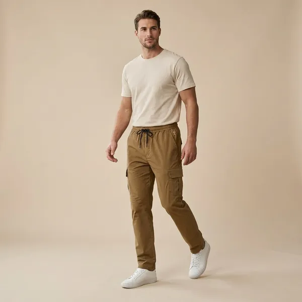 Brown_Imp_Fashion_Knit_Cargo_Pants_For_Men