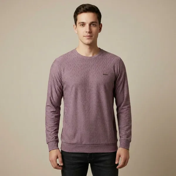 Mauve_Purple_Imp_Cotton_Jacquard_Knit_Sweatshirt_For_Men