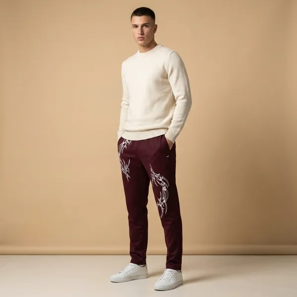 Maroon_Imp_4_Way_Lycra_Joggers_For_Men