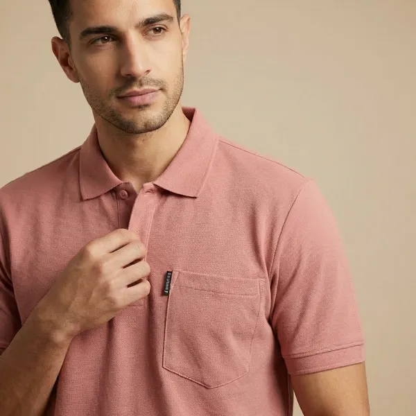Dusty_Pink_Imp_K_Jali_Knit_Polo_T-Shirt_For_Men