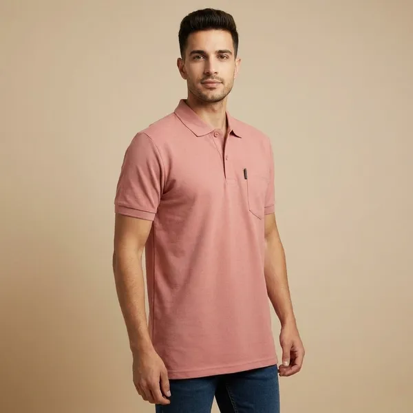 Dusty_Pink_Imp_K_Jali_Knit_Polo_T-Shirt_For_Men