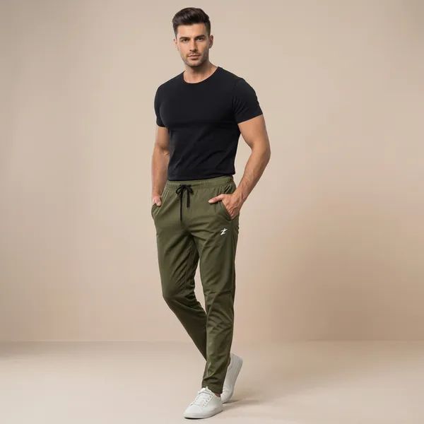 Olive_Green_Imp_Fashion_Knit_Cargo_Joggers_For_Men