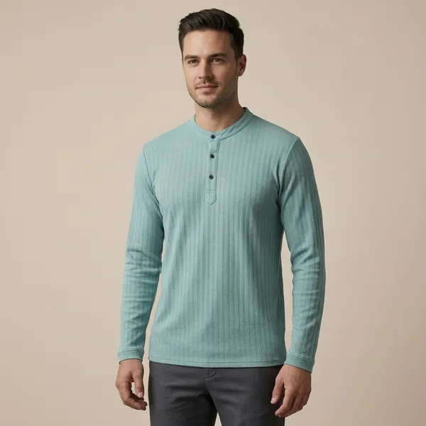 Mint_Green_Imp_Luxury_Knit_Henley_T-Shirt_For_Men