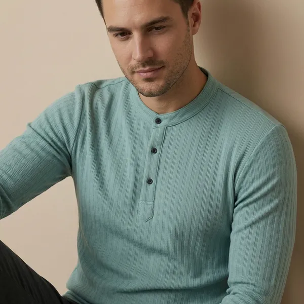 Mint_Green_Imp_Luxury_Knit_Henley_T-Shirt_For_Men