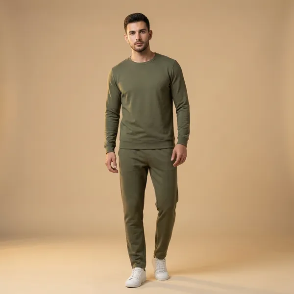 Olive_Green_Imp_Tencel_Cadbury_Track_Pants_For_Men