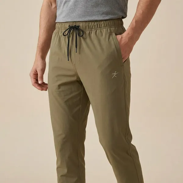 Olive_Green_Imp_Cotton_Twill_Jogger_Pants_For_Men