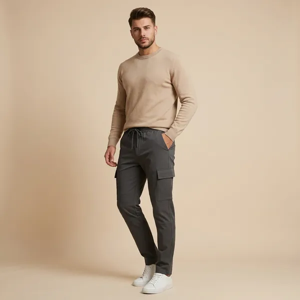 Grey_Imp_Cotton_Twill_Cargo_Pants_For_Men