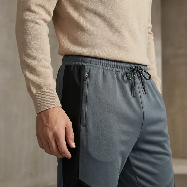Grey_And_Black_Imp_Auro_Knit_Track_Pants_For_Men
