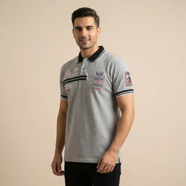 Grey_Imp_Cotton_Bio_Wash_Polo_T-Shirt_For_Men