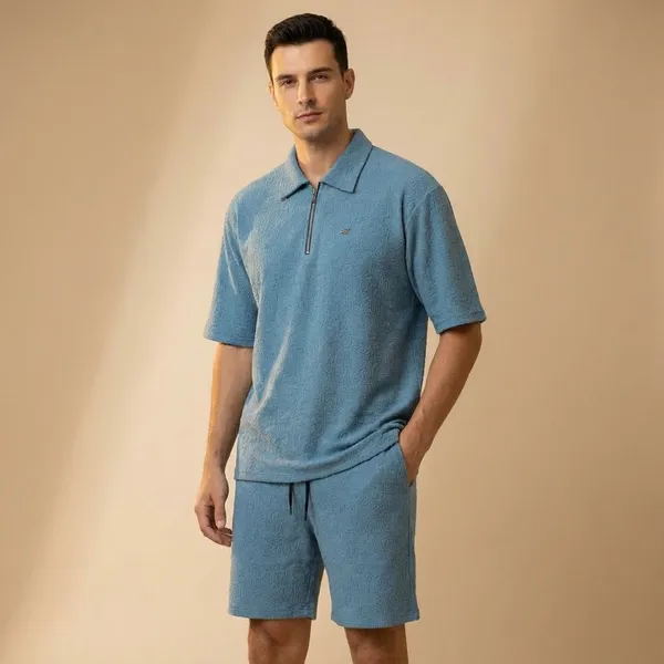 Blue_Imp_Cotton_Jacquard_Co-Ord_Set_For_Men