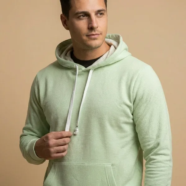 Mint_Green_Imp_Dot_Knit_Pullover_Hoodie_For_Men