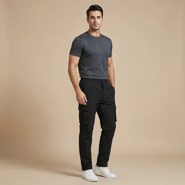Black_Imp_Cotton_Twill_Cargo_Pants_For_Men