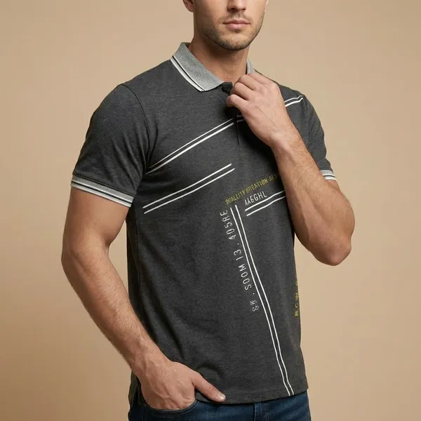 Charcoal_Grey_Imp_Cotton_Bio_Wash_Polo_T-Shirt_For_Men