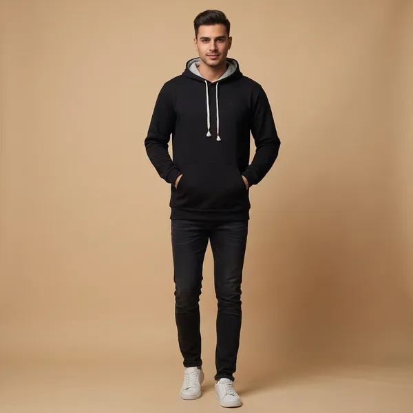 Black_Imp_Cord_Knit_Hoodie_For_Men