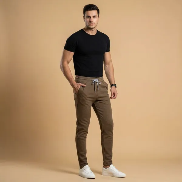 Brown_Imp_Fashion_Knit_Jogger_Pants_For_Men