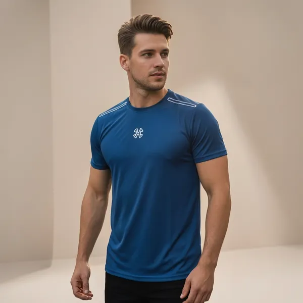 Blue_Imp_Dot_Knit_Lycra_Performance_T-Shirt_For_Men