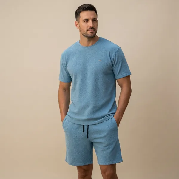 Blue_Imp_Cotton_Jacquard_Co-Ord_Set_For_Men
