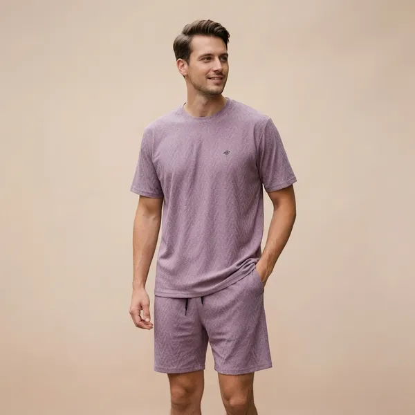 Purple_Imp_Cotton_Jacquard_Co-Ord_Set_For_Men