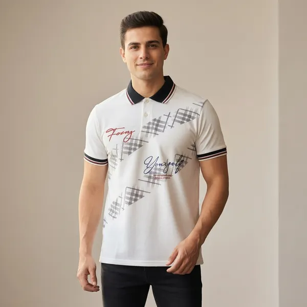 White_Imp_Cotton_Bio_Wash_Polo_T-Shirt_For_Men