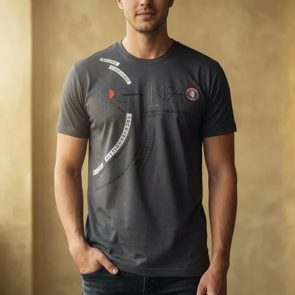 Grey_Imp_Tencel_Lycra_Casual_T-Shirt_For_Men
