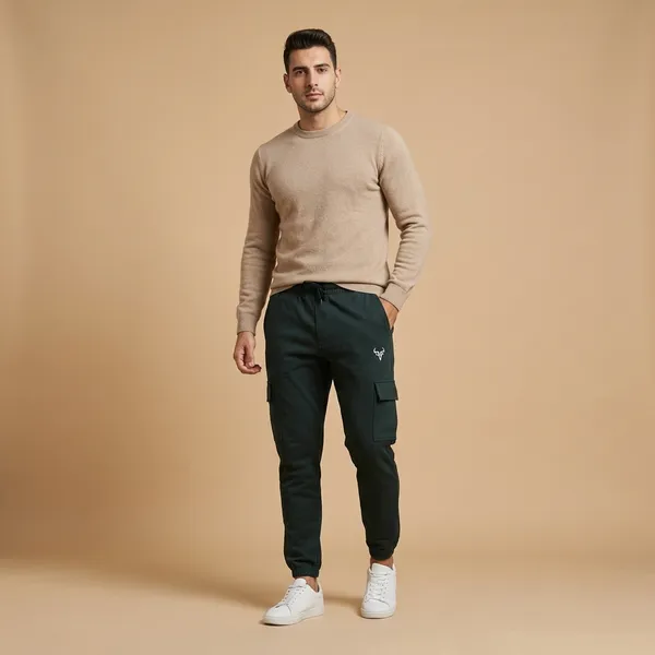Bottle_Green_Imp_Jpj_4_Way_Cargo_Joggers_For_Men