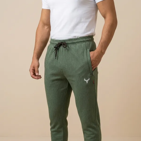 Olive_Green_And_White_Imp_Syross_Lycra_Activewear_Set_For_Men