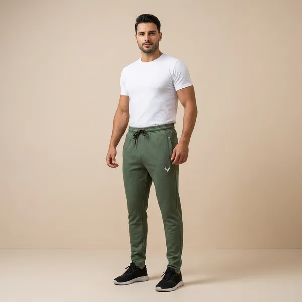 Olive_Green_And_White_Imp_Syross_Lycra_Activewear_Set_For_Men