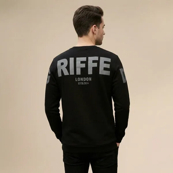 Black_Imp_3_Line_Knit_Sweatshirt_For_Men