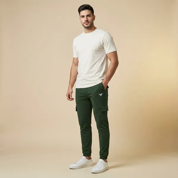 Olive_Green_Imp_Jpj_4_Way_Lycra_Cargo_Joggers_For_Men