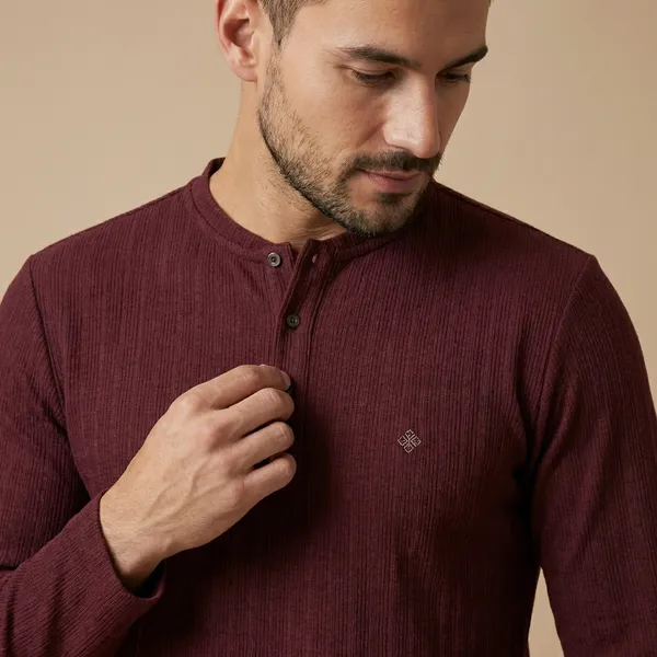 Maroon_Imp_Cotton_Jacquard_Henley_T-Shirt_For_Men
