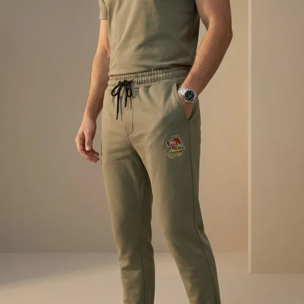 Olive_Green_Imp_Tencel_Cadbury_Track_Pants_For_Men