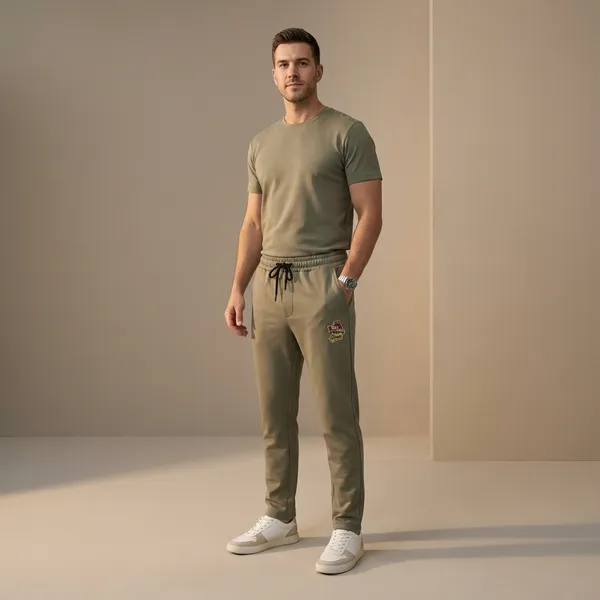 Olive_Green_Imp_Tencel_Cadbury_Track_Pants_For_Men