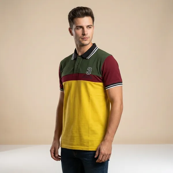Multicolor_Imp_Cotton_Bio_Wash_Polo_T-Shirt_For_Men