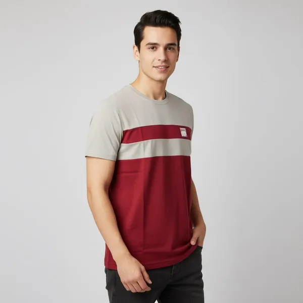 Maroon_And_Grey_Imp_Sap_Matty_T-Shirt_For_Men