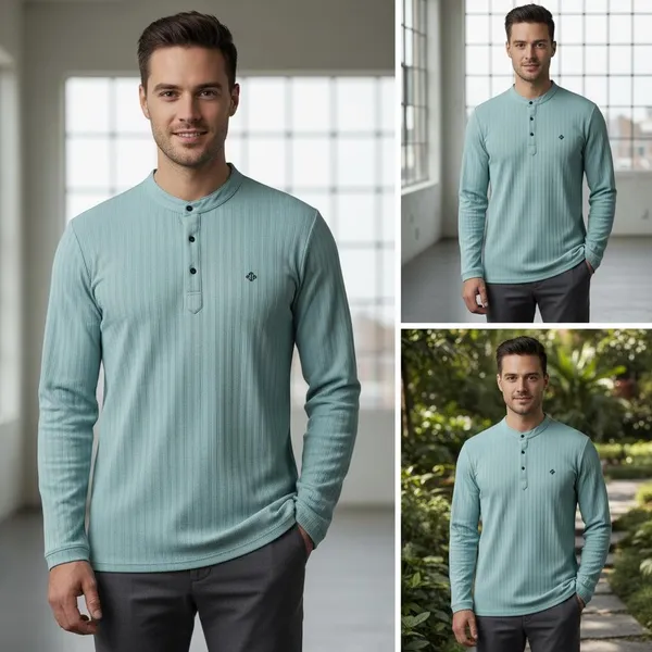 Mint_Green_Imp_Luxury_Knit_Henley_T-Shirt_For_Men