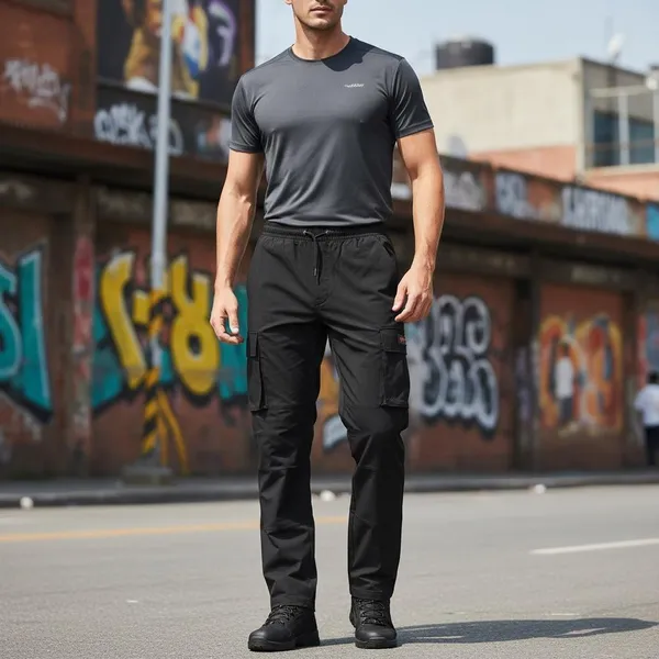 Black_Imp_Cotton_Twill_Cargo_Pants_For_Men