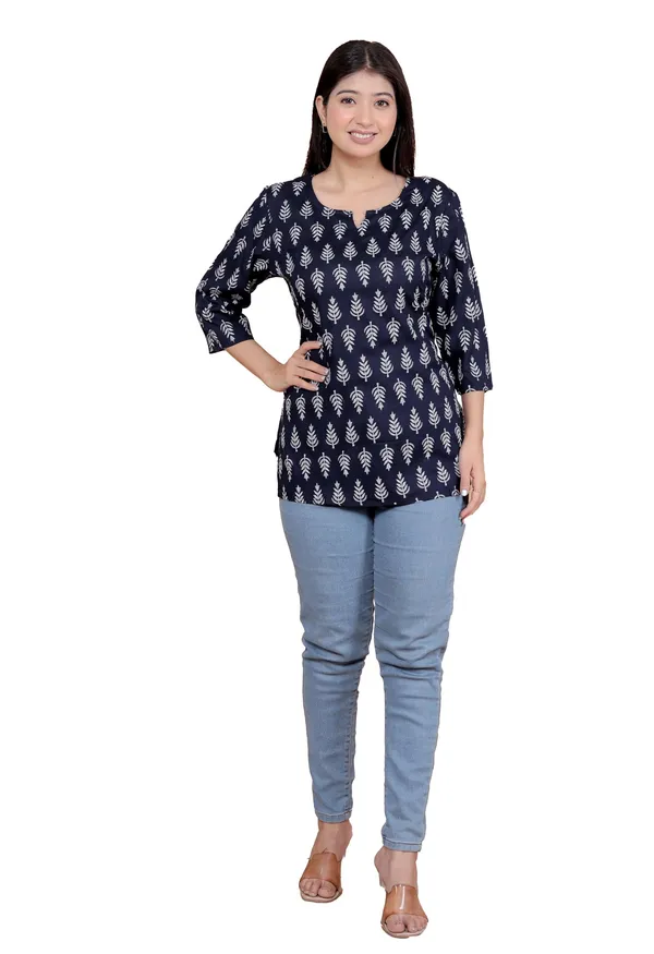 Black_Rayon_Printed_Short_Kurti_Stylish_Kurta_Trendy_Short_Kurta_For_Daily_&_Office_Wear_For_Women