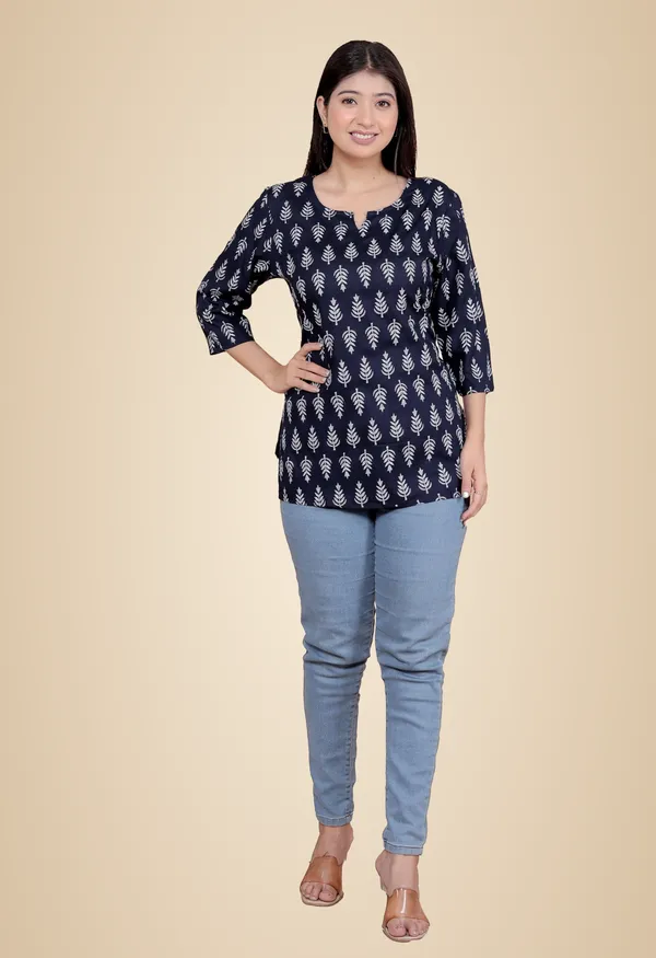 Black_Rayon_Printed_Short_Kurti_Stylish_Kurta_Trendy_Short_Kurta_For_Daily_&_Office_Wear_For_Women