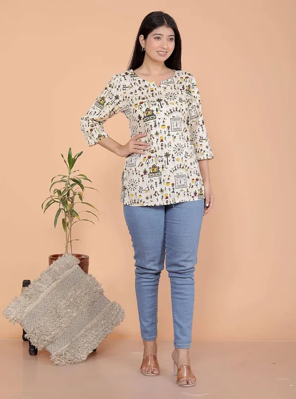 Multicolour_Rayon_Printed_Short_Kurti_Stylish_Kurta_Trendy_Short_Kurta_For_Daily_&_Office_Wear_For_Women