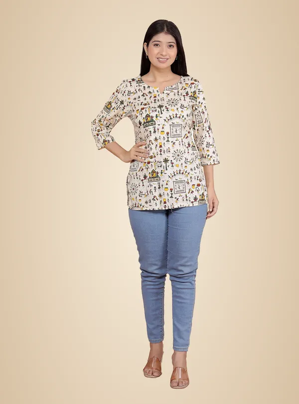 Multicolour_Rayon_Printed_Short_Kurti_Stylish_Kurta_Trendy_Short_Kurta_For_Daily_&_Office_Wear_For_Women