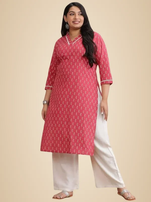 Pink_Rayon_Printed_Straight_Kurti_With_Pant_Set_For_Women