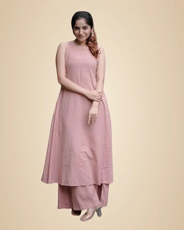Pink_Rayon_Printed_Straight_Kurti_With_Pant_Set_For_Women