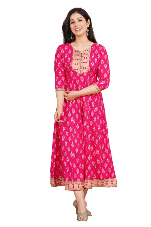 Pink_Rayon_Printed_Anarkali_Short_Kurti_Gown_(Pink-L)_For_Women