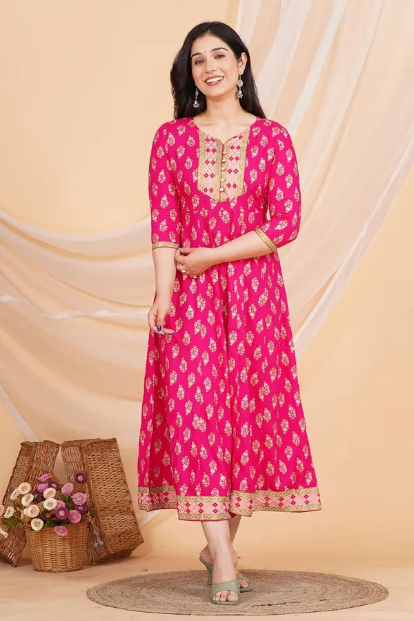 Pink_Rayon_Printed_Anarkali_Short_Kurti_Gown_(Pink-L)_For_Women