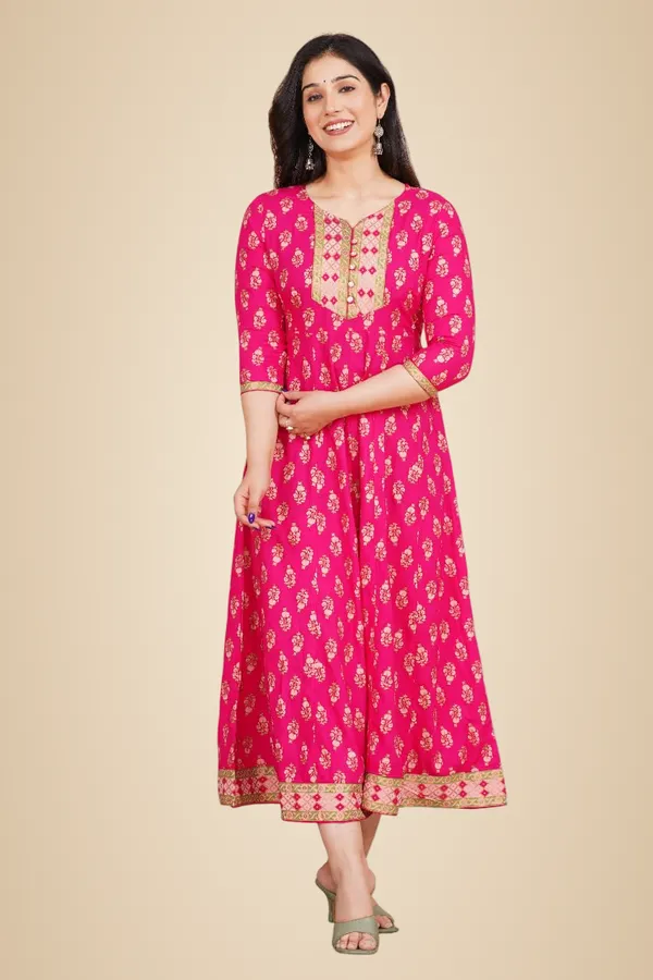 Pink_Rayon_Printed_Anarkali_Short_Kurti_Gown_(Pink-L)_For_Women