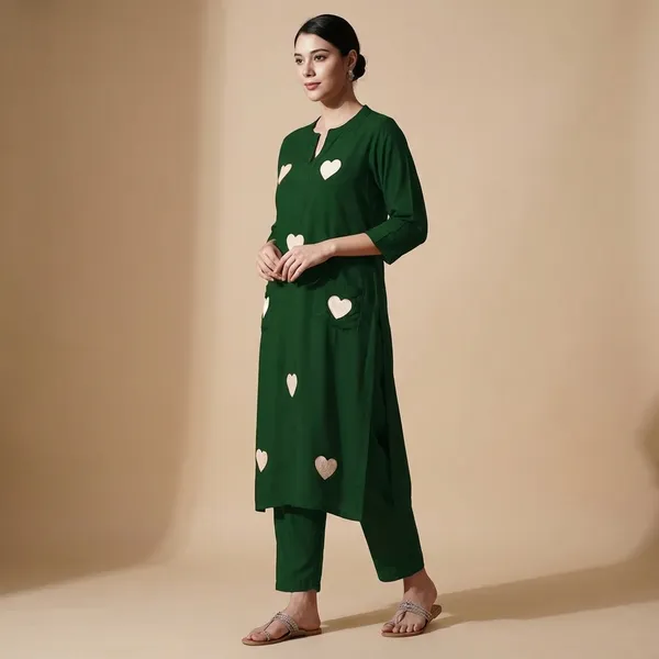 Green_Cotton_Embroidered_Straight_Kurti_With_Pant_Set_For_Women