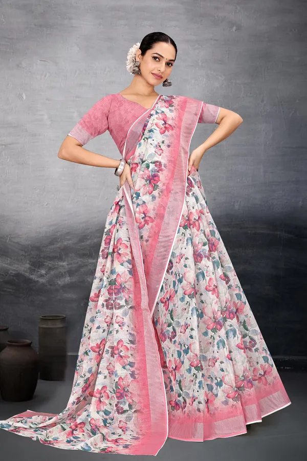 Ethnic_Pure_Soft_Cotton_Linen_Digital_Printed_Saree_with_Unstitched_Blouse_Piece_|_Bollywood_Style_Lightweight_Traditional_Wear_for_Women